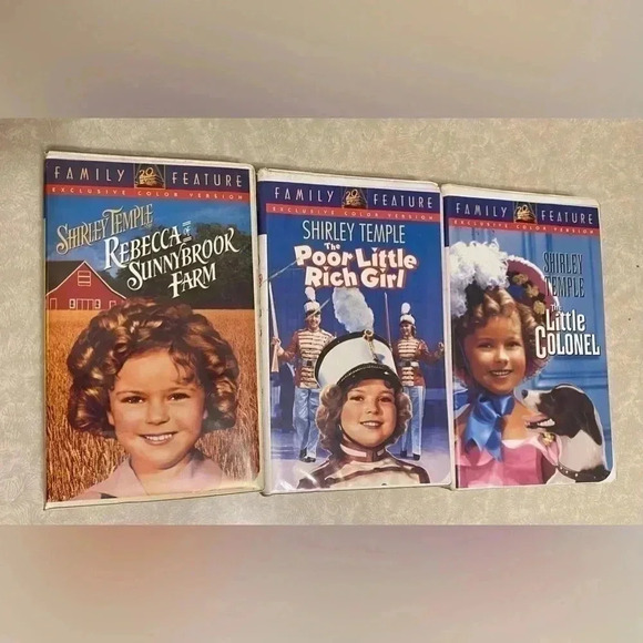 VINTAGE Shirley Temple Movies 1-6 Clamshell VHS Tape Movie Colorized Version - Picture 6 of 16